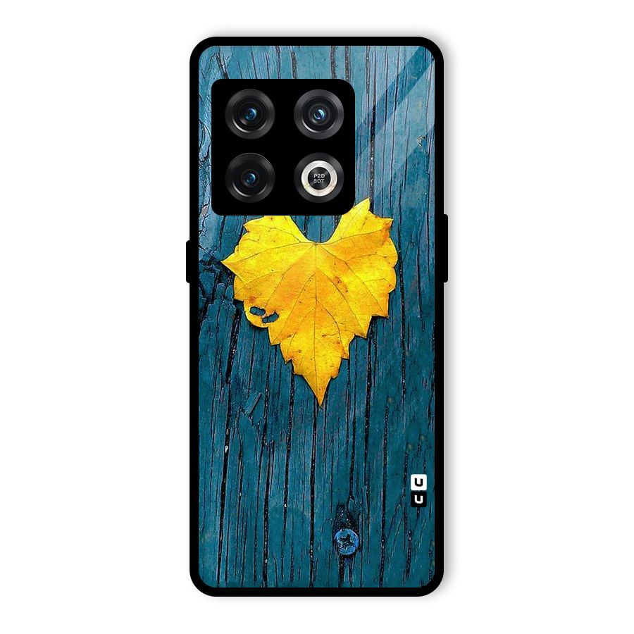 Yellow Leaf Glass Back Case for OnePlus 10 Pro 5G
