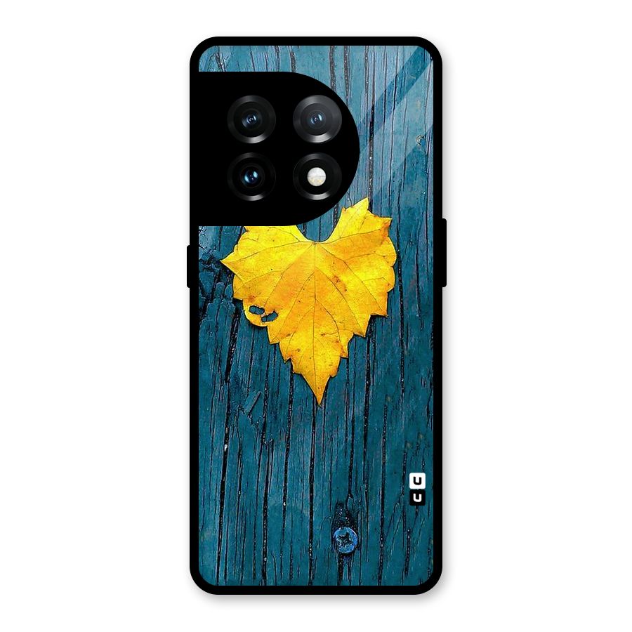 Yellow Leaf Glass Back Case for OnePlus 11