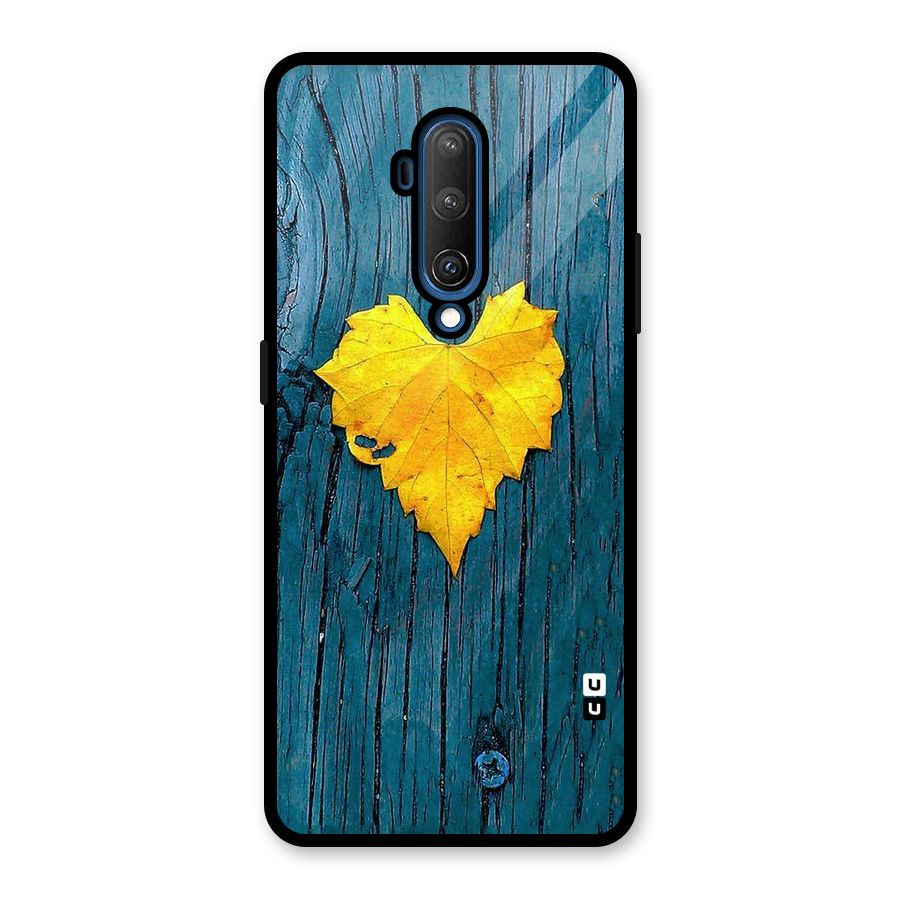Yellow Leaf Glass Back Case for OnePlus 7T Pro