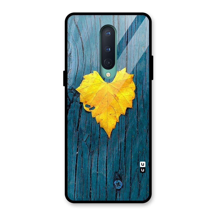 Yellow Leaf Glass Back Case for OnePlus 8