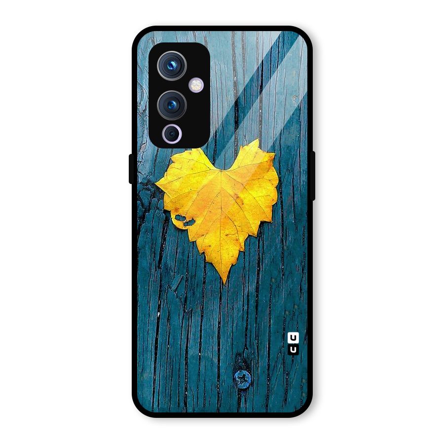 Yellow Leaf Glass Back Case for OnePlus 9