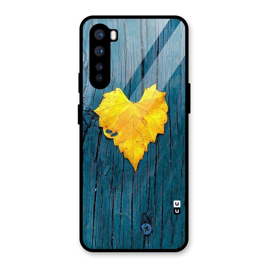 Yellow Leaf Glass Back Case for OnePlus Nord