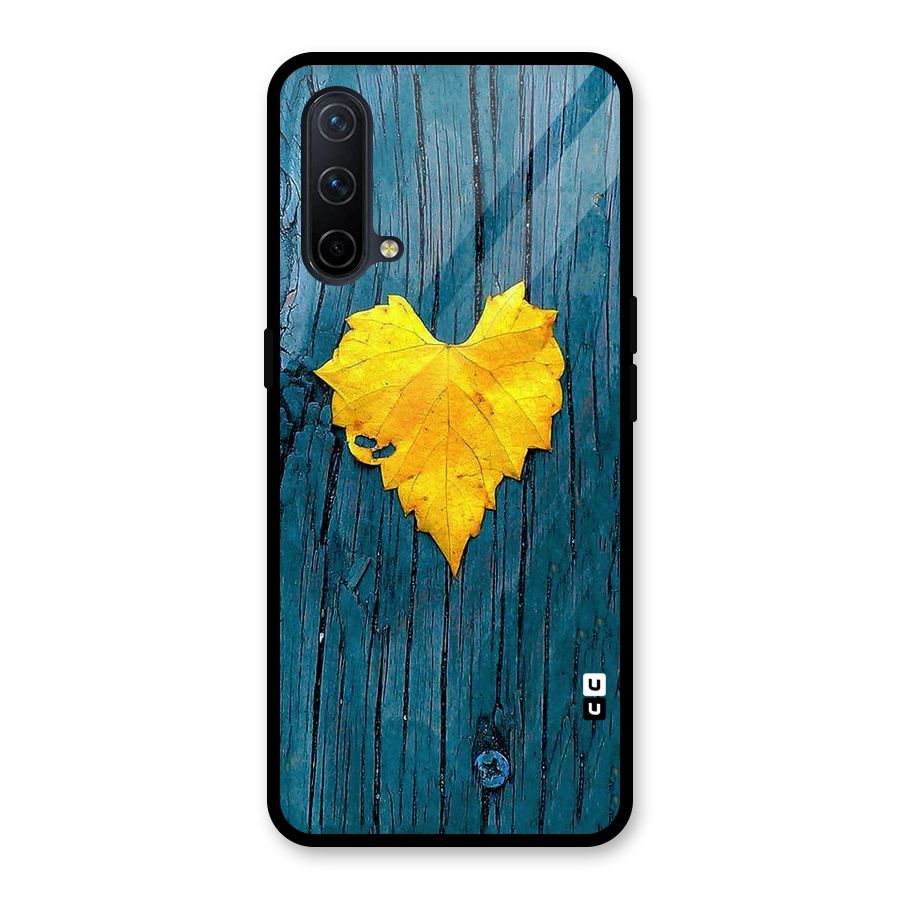 Yellow Leaf Glass Back Case for OnePlus Nord CE 5G