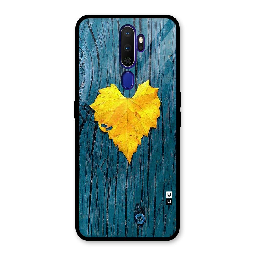Yellow Leaf Glass Back Case for Oppo A9 (2020)