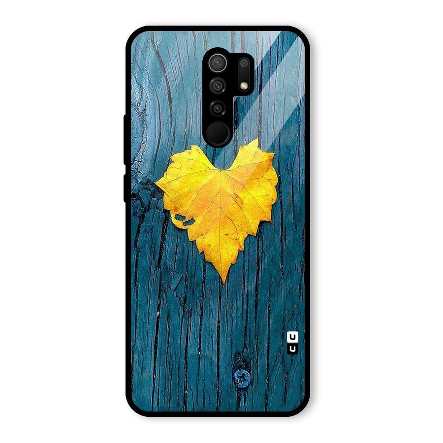 Yellow Leaf Glass Back Case for Poco M2