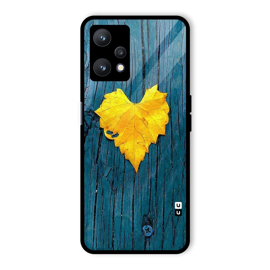 Yellow Leaf Glass Back Case for Realme 9 Pro 5G