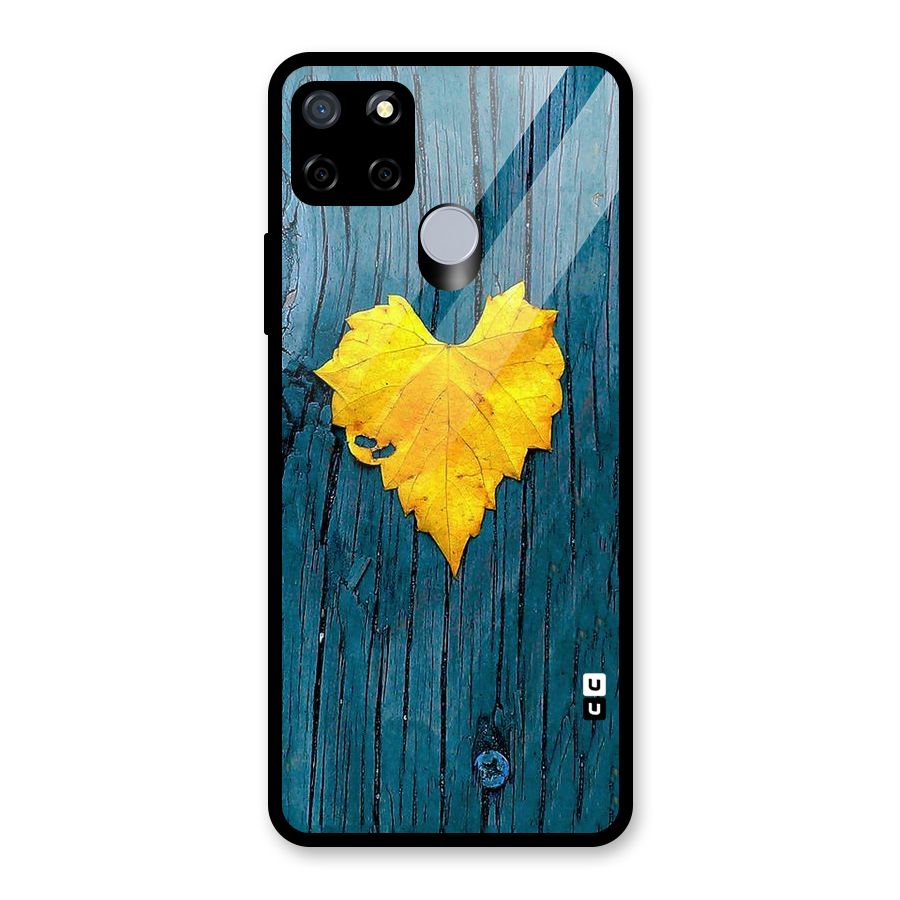 Yellow Leaf Glass Back Case for Realme C15