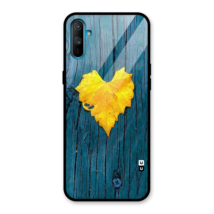 Yellow Leaf Glass Back Case for Realme C3