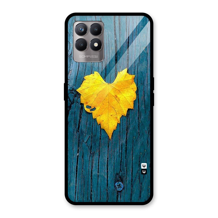 Yellow Leaf Glass Back Case for Realme Narzo 50