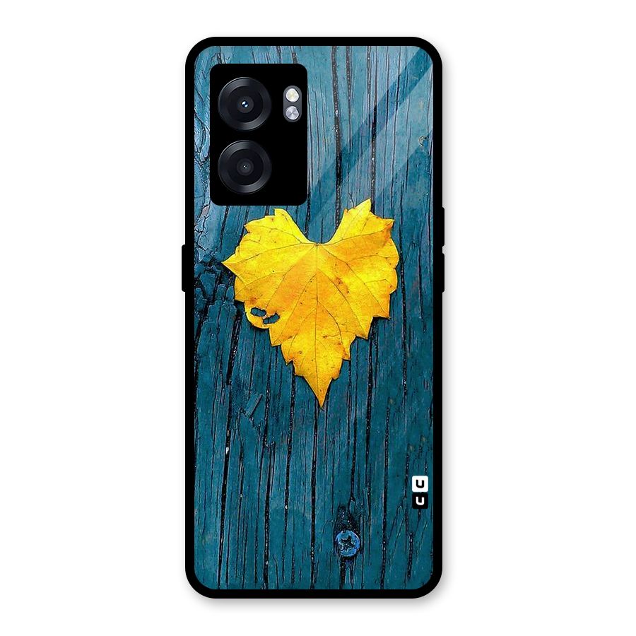 Yellow Leaf Glass Back Case for Realme Narzo 50 5G