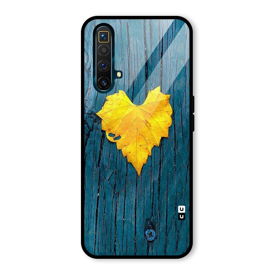 Yellow Leaf Glass Back Case for Realme X3