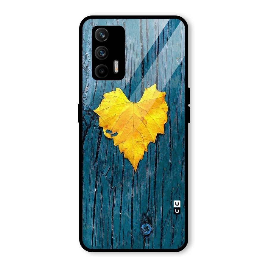 Yellow Leaf Glass Back Case for Realme X7 Max