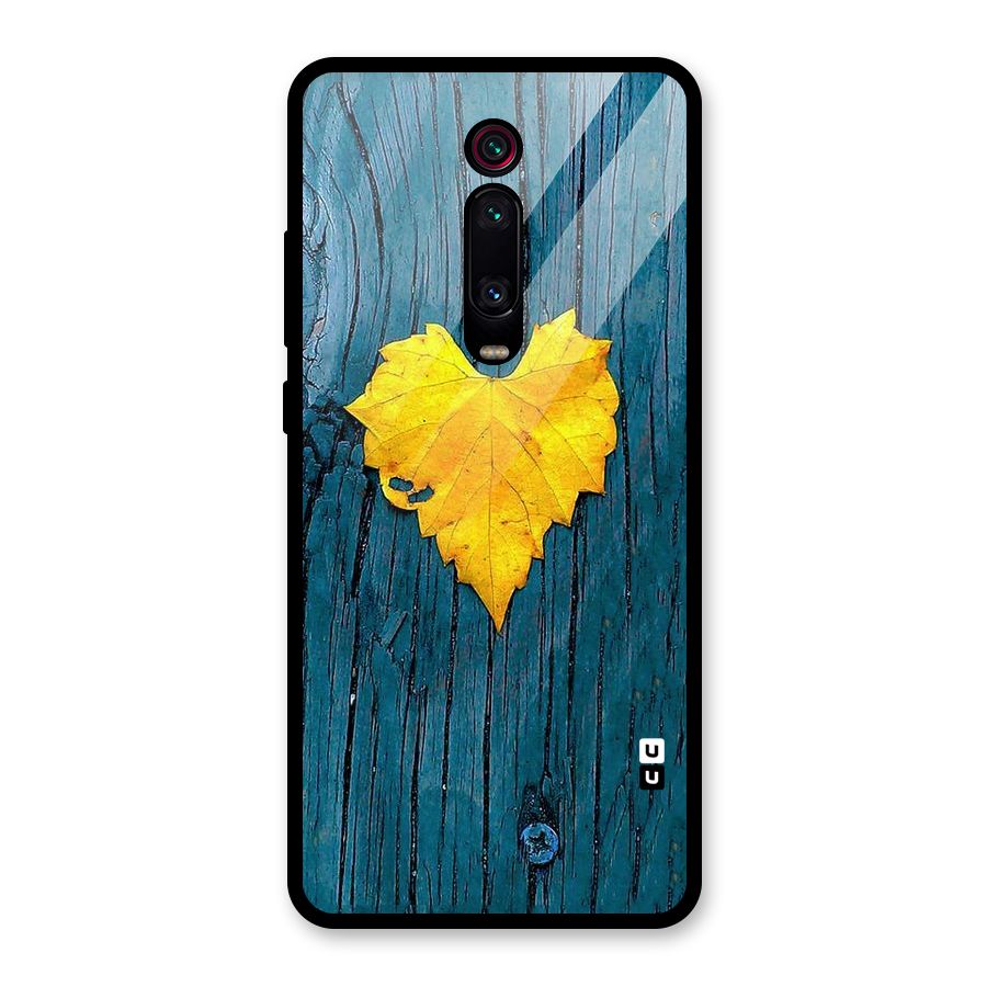 Yellow Leaf Glass Back Case for Redmi K20