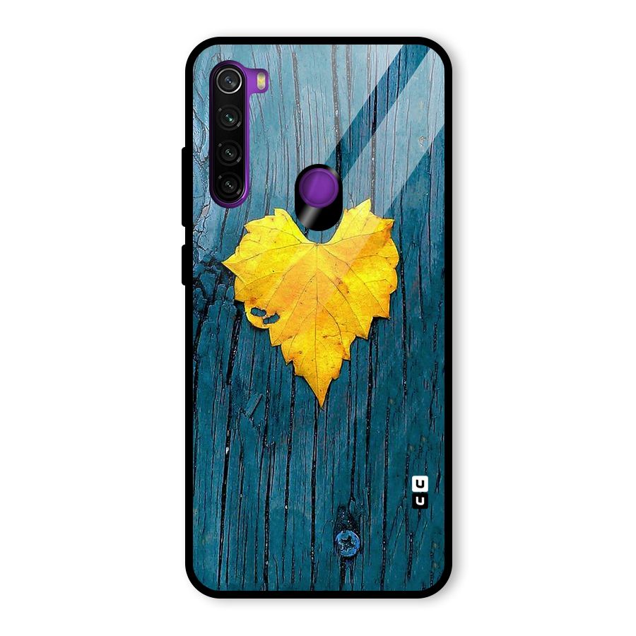 Yellow Leaf Glass Back Case for Redmi Note 8