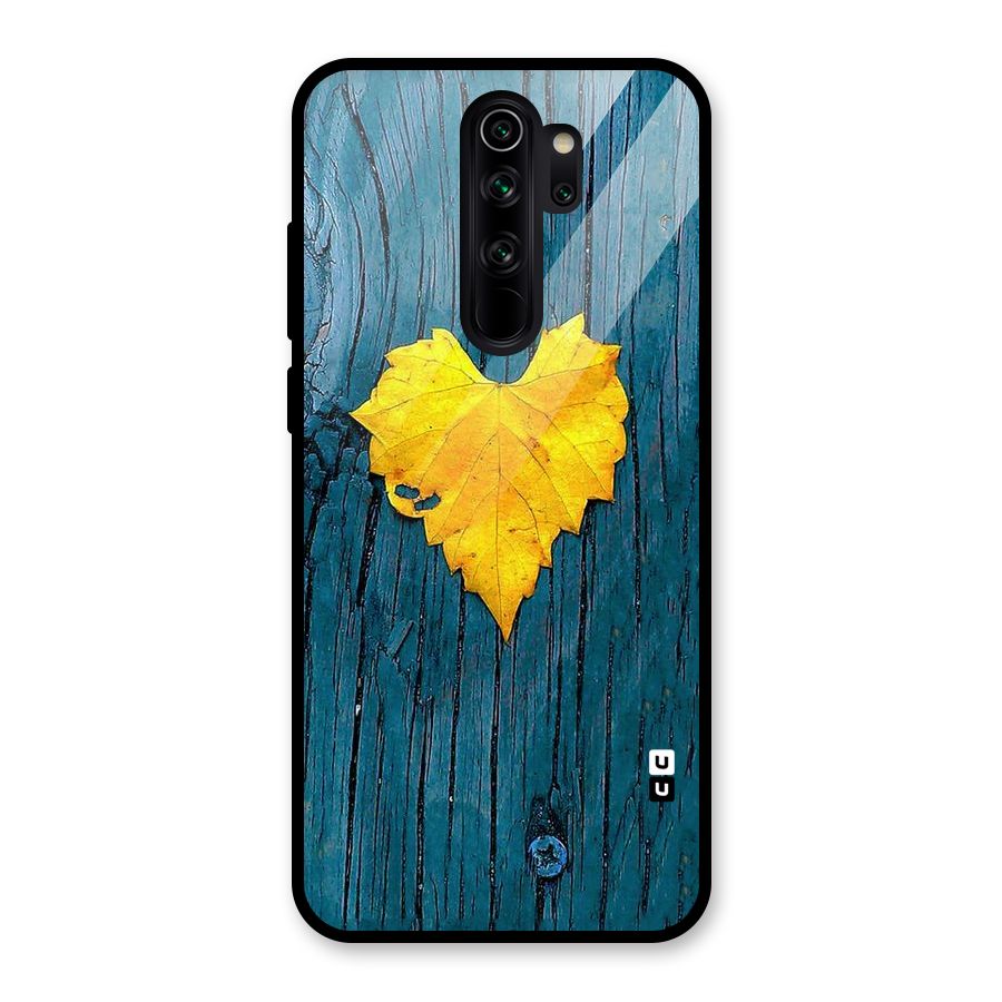 Yellow Leaf Glass Back Case for Redmi Note 8 Pro