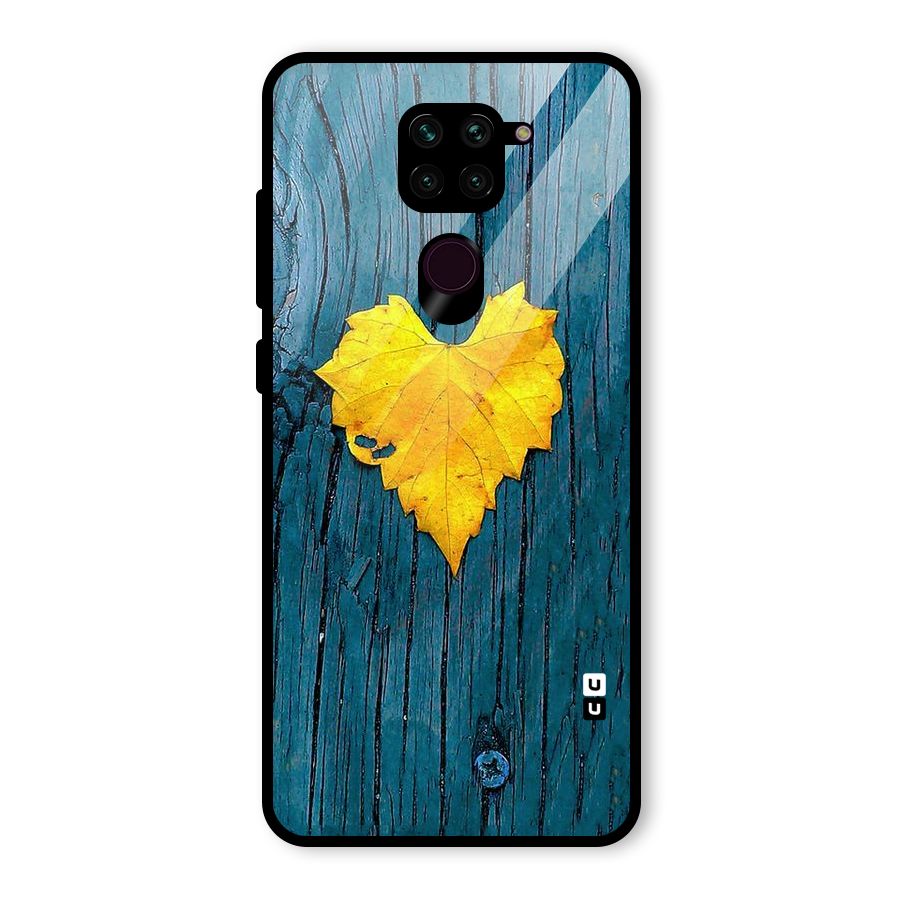 Yellow Leaf Glass Back Case for Redmi Note 9