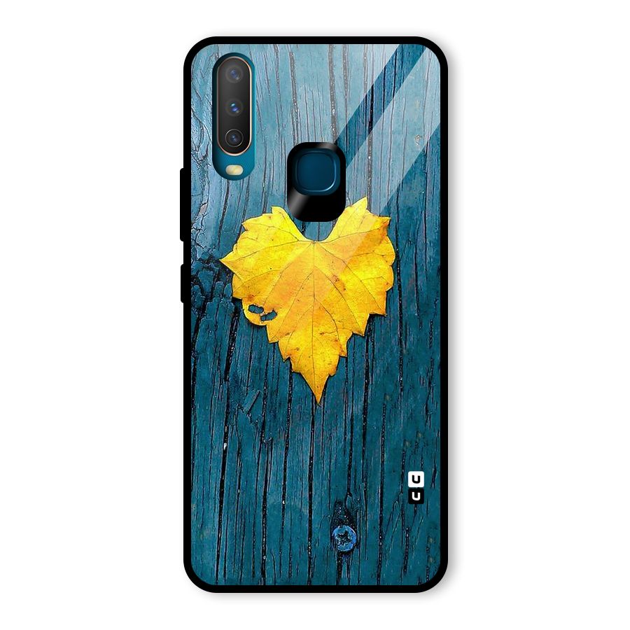 Yellow Leaf Glass Back Case for Vivo U10