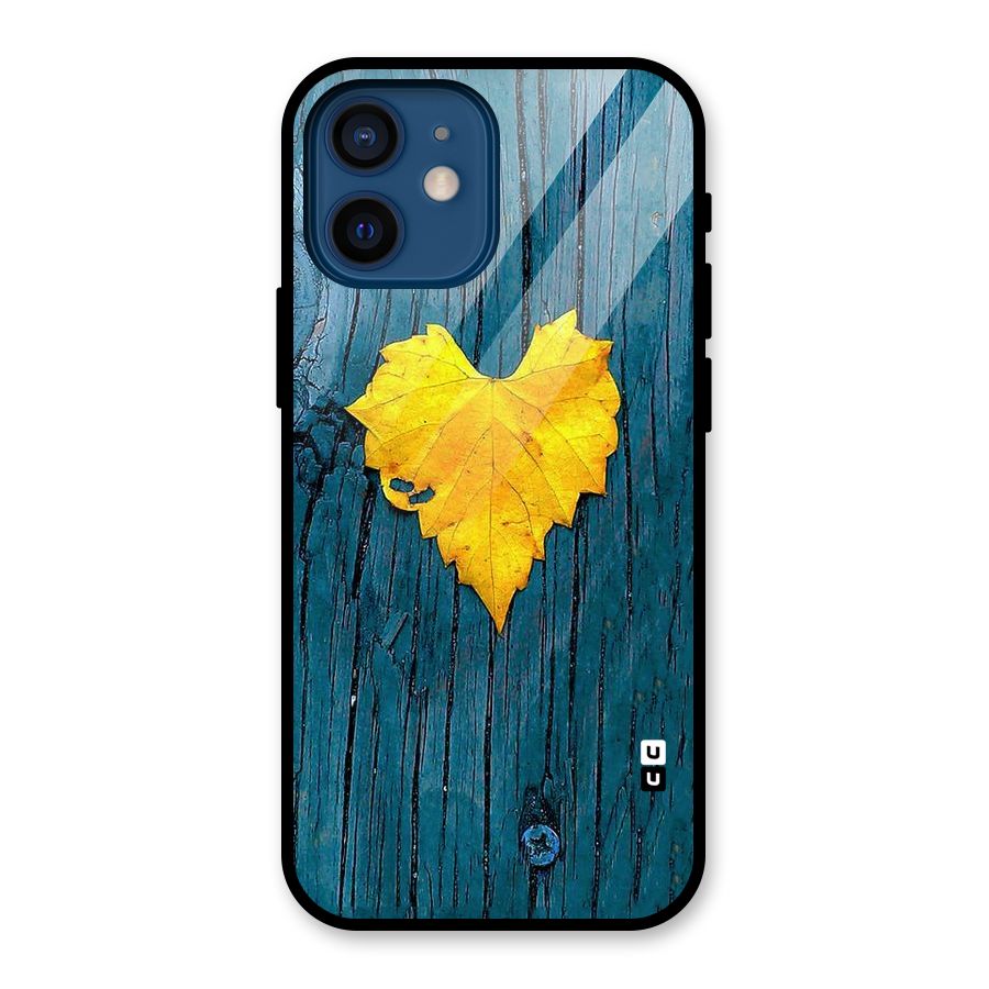 Yellow Leaf Glass Back Case for iPhone 12 Mini
