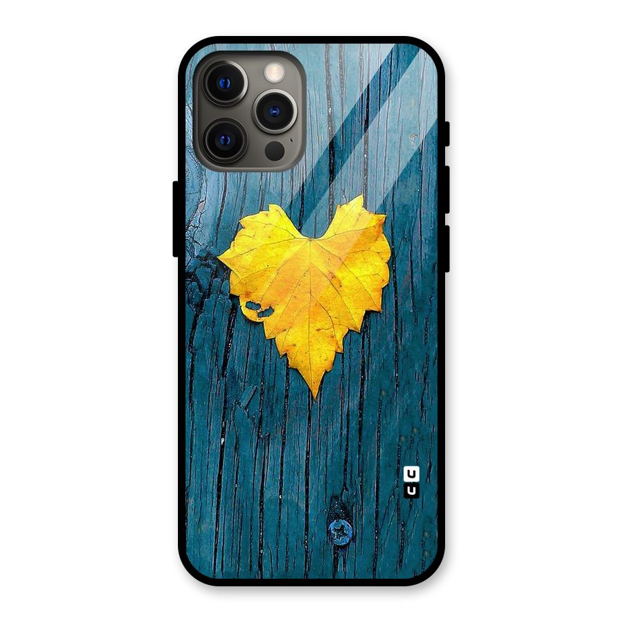 Yellow Leaf Glass Back Case for iPhone 12 Pro Max