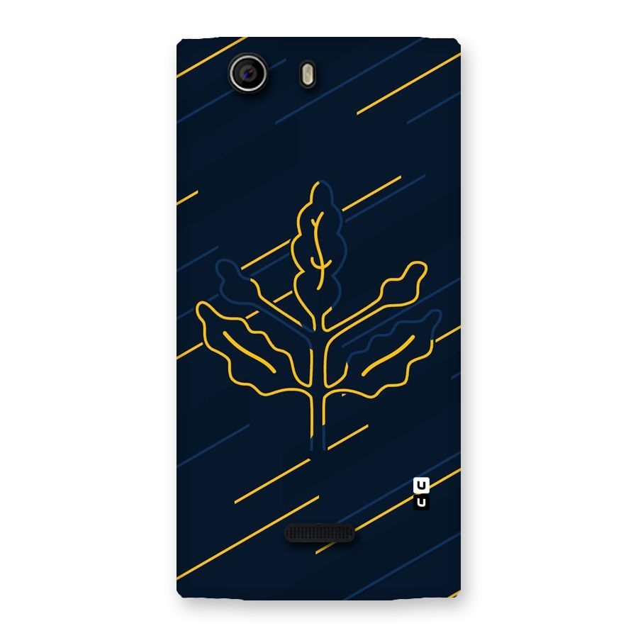 Yellow Leaf Line Back Case for Canvas Nitro 2 E311