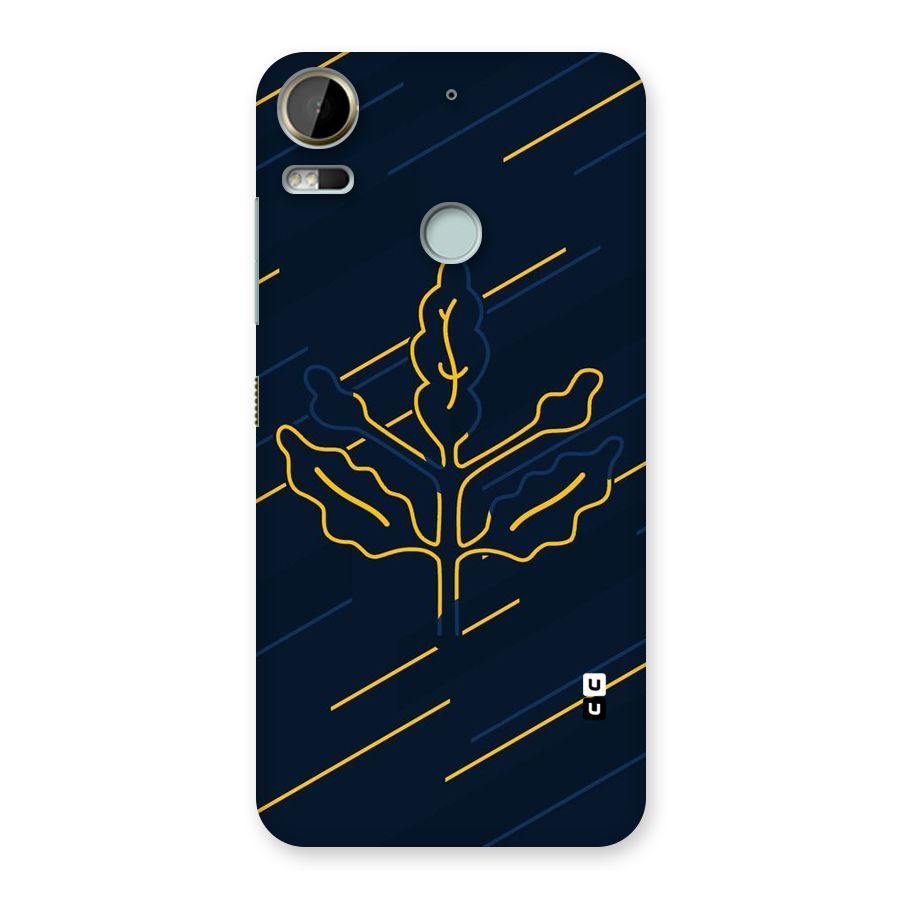 Yellow Leaf Line Back Case for Desire 10 Pro
