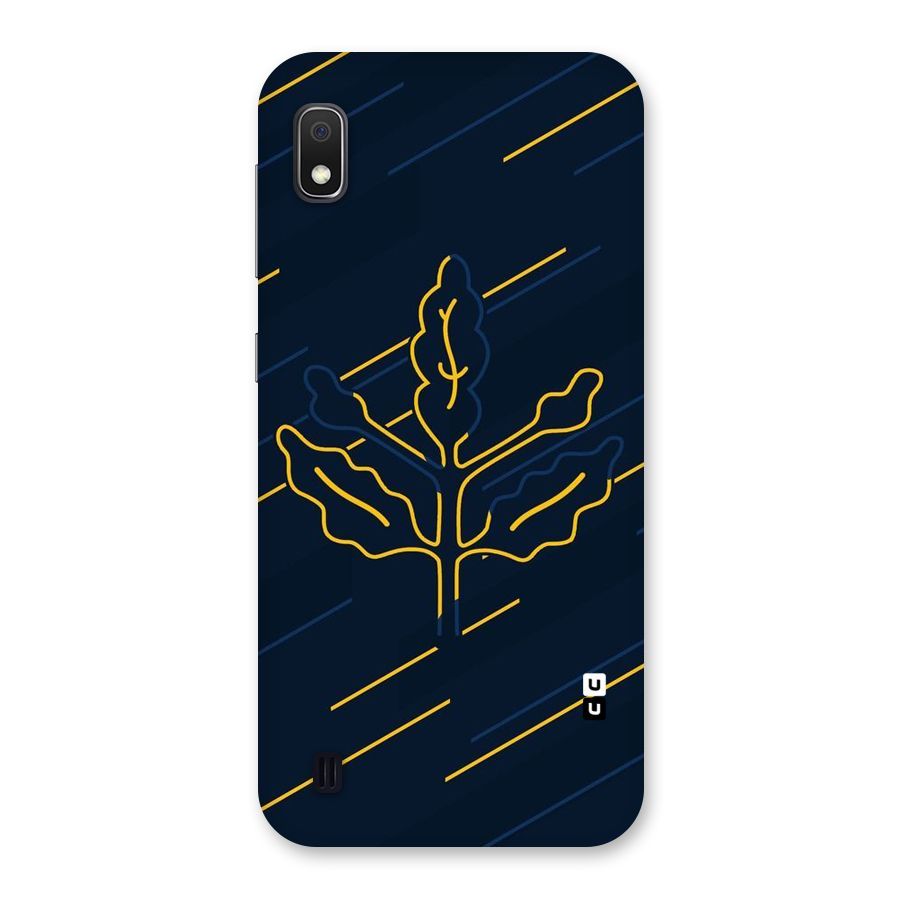 Yellow Leaf Line Back Case for Galaxy A10