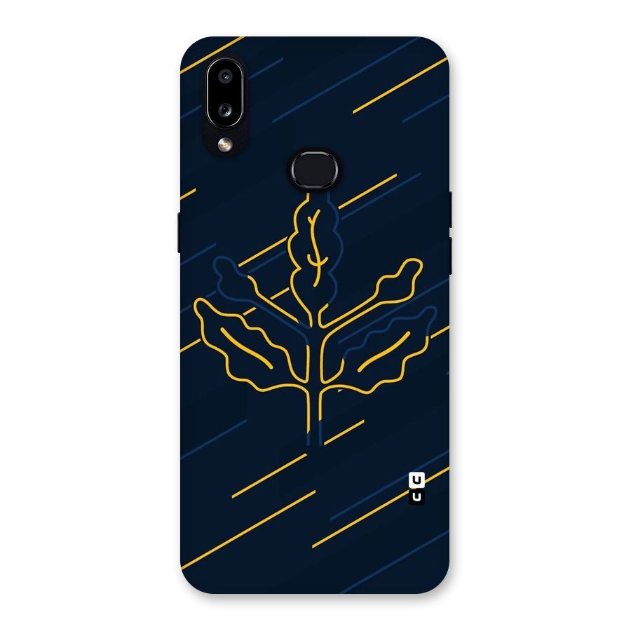 Yellow Leaf Line Back Case for Galaxy A10s