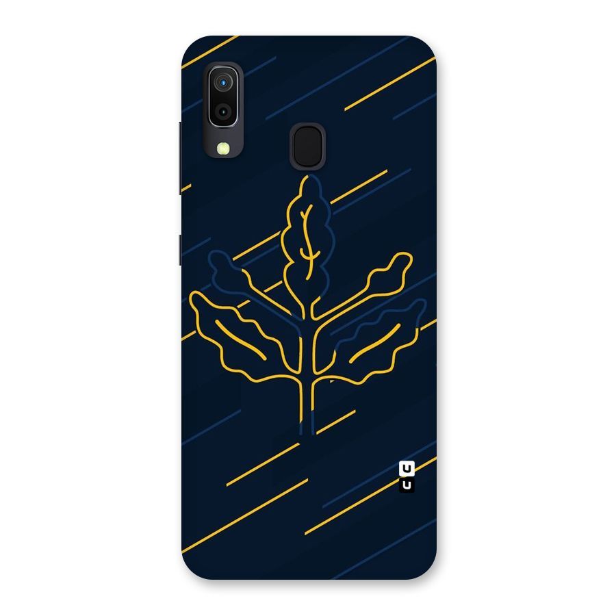 Yellow Leaf Line Back Case for Galaxy A30