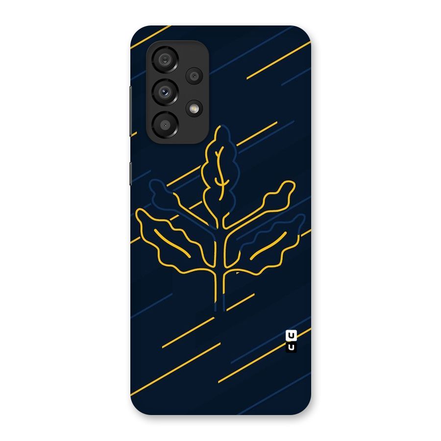 Yellow Leaf Line Back Case for Galaxy A33 5G