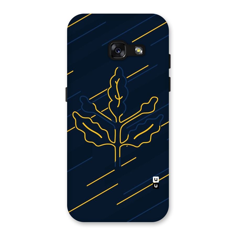 Yellow Leaf Line Back Case for Galaxy A3 (2017)