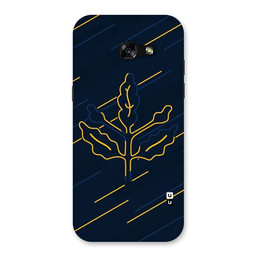 Yellow Leaf Line Back Case for Galaxy A5 2017