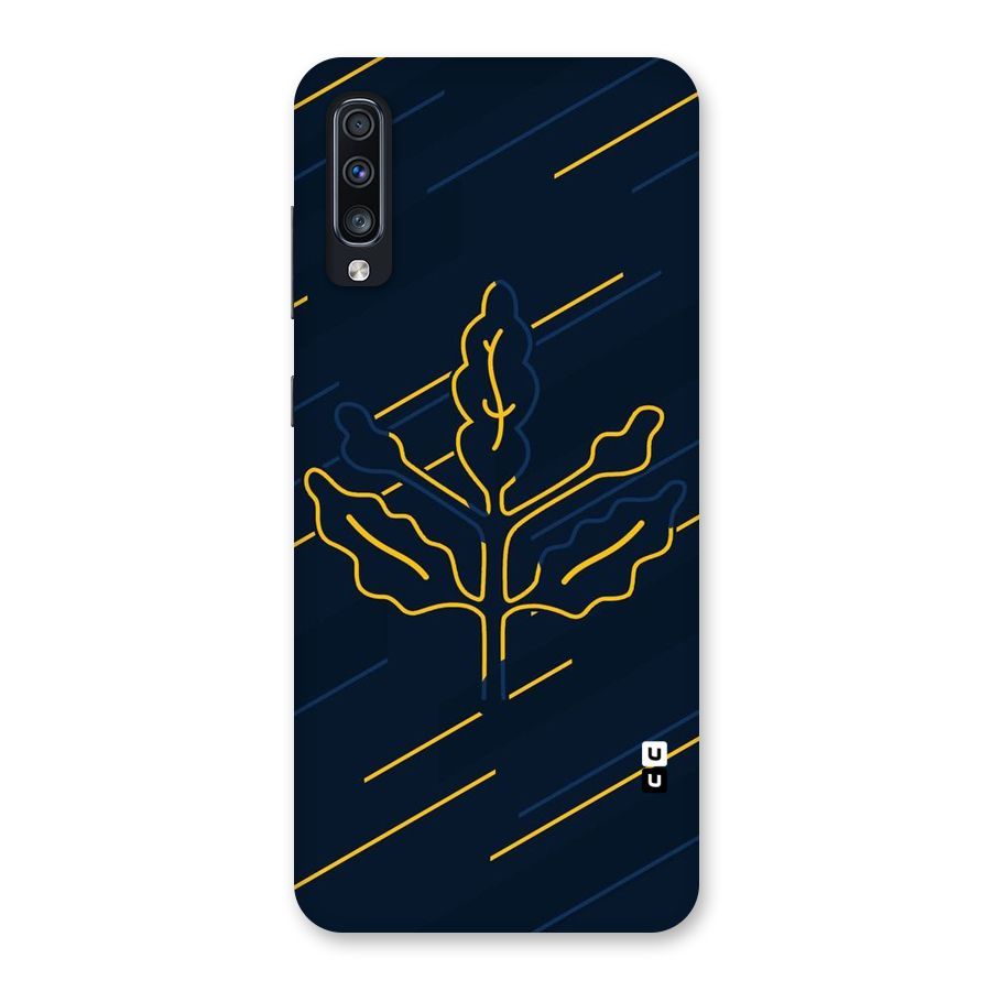 Yellow Leaf Line Back Case for Galaxy A70