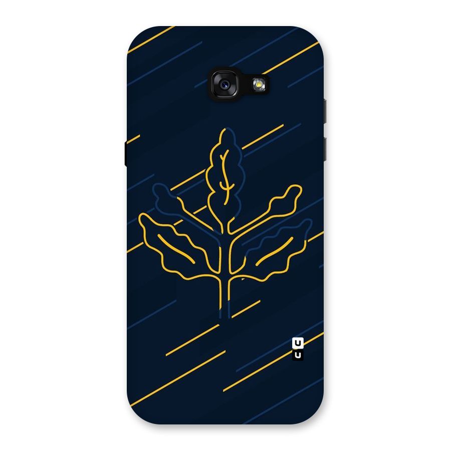 Yellow Leaf Line Back Case for Galaxy A7 (2017)