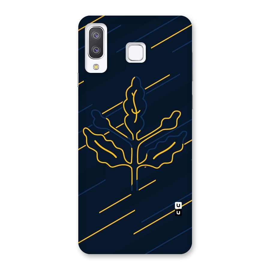 Yellow Leaf Line Back Case for Galaxy A8 Star