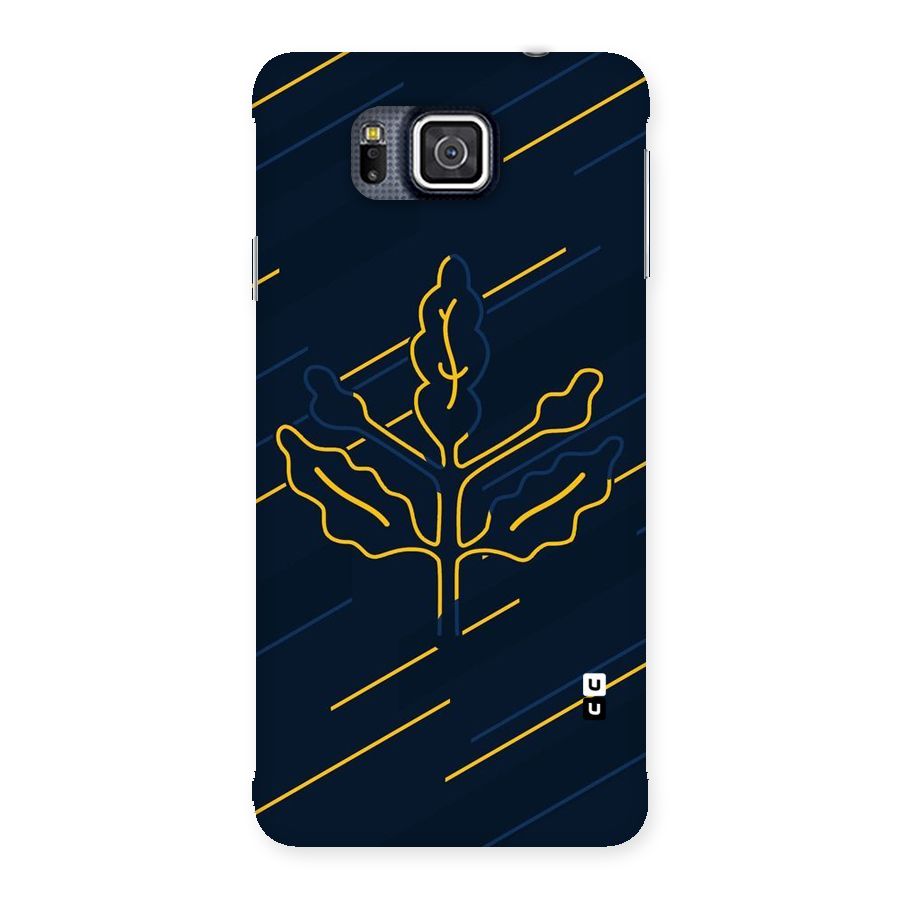 Yellow Leaf Line Back Case for Galaxy Alpha