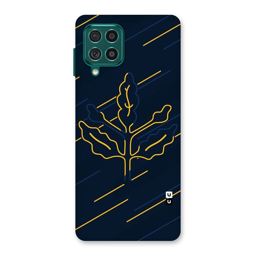 Yellow Leaf Line Back Case for Galaxy F62