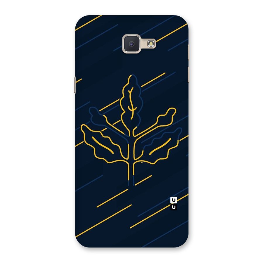 Yellow Leaf Line Back Case for Galaxy J5 Prime