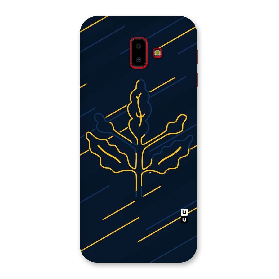 Yellow Leaf Line Back Case for Galaxy J6 Plus