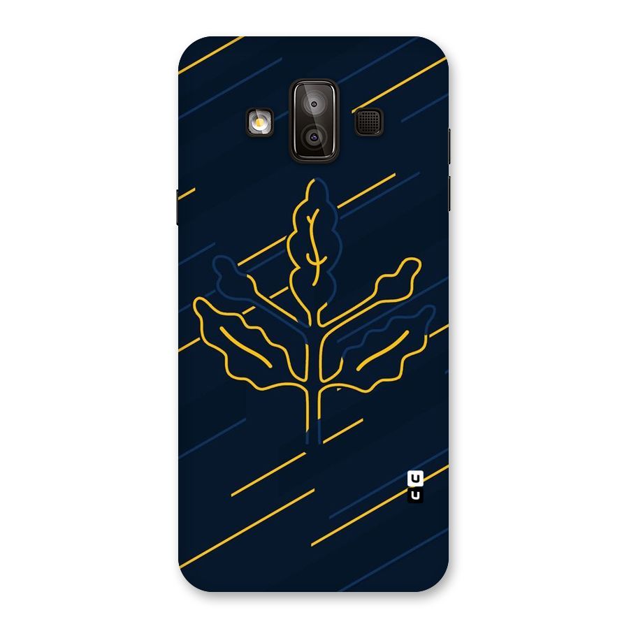 Yellow Leaf Line Back Case for Galaxy J7 Duo