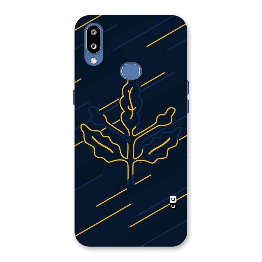 Yellow Leaf Line Back Case for Galaxy M01s
