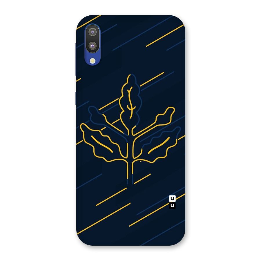 Yellow Leaf Line Back Case for Galaxy M10