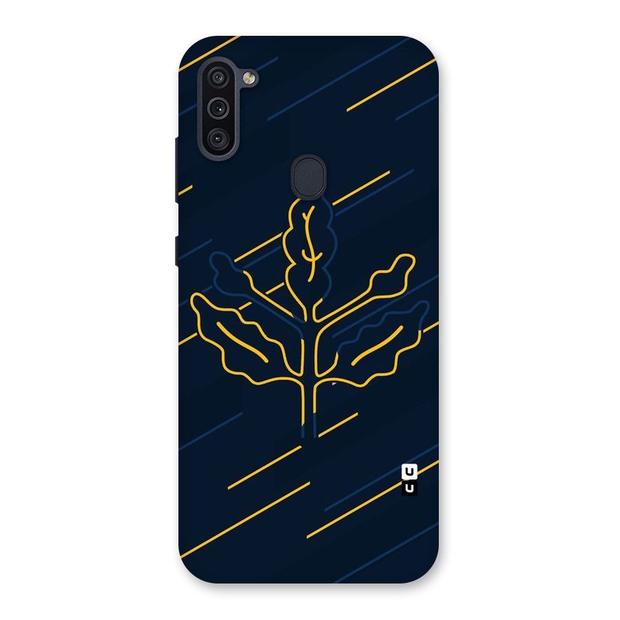 Yellow Leaf Line Back Case for Galaxy M11