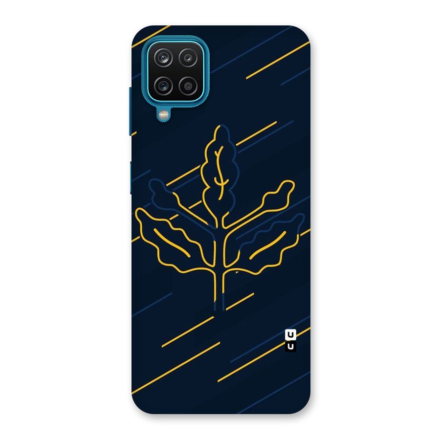 Yellow Leaf Line Back Case for Galaxy M12