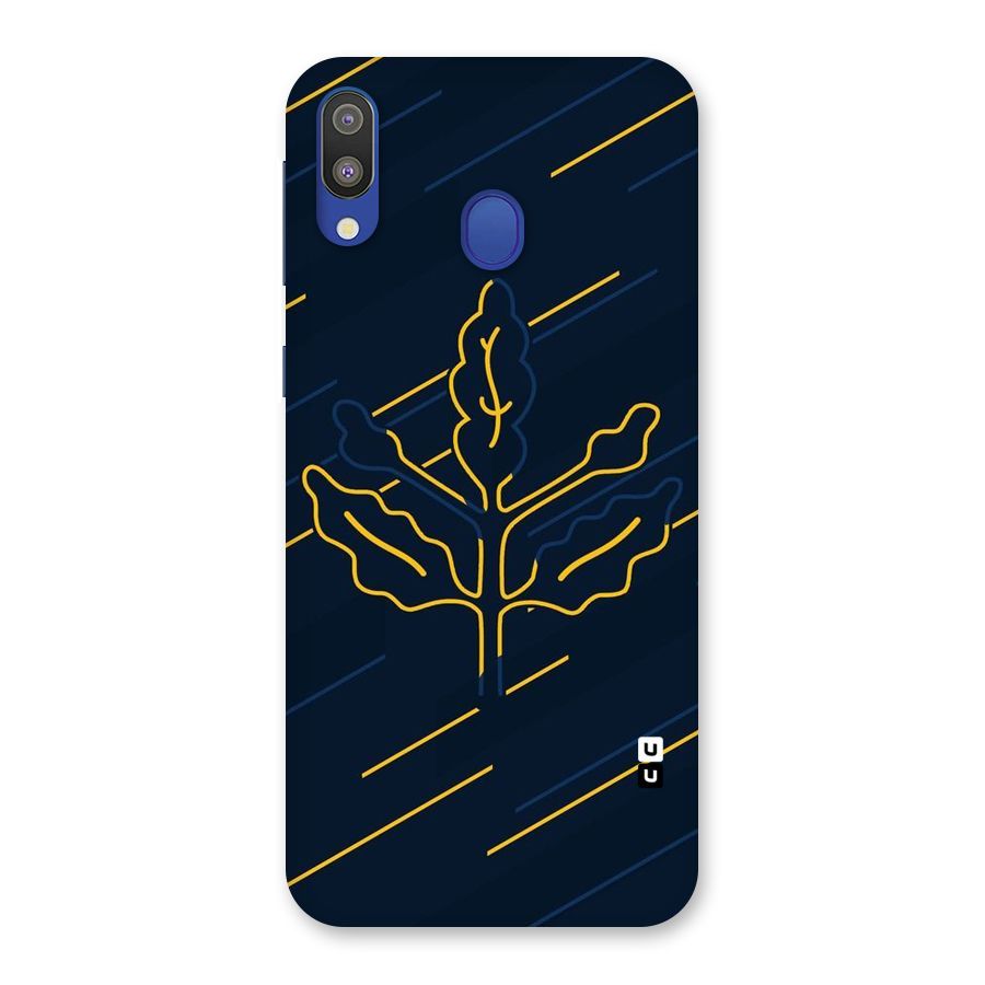 Yellow Leaf Line Back Case for Galaxy M20
