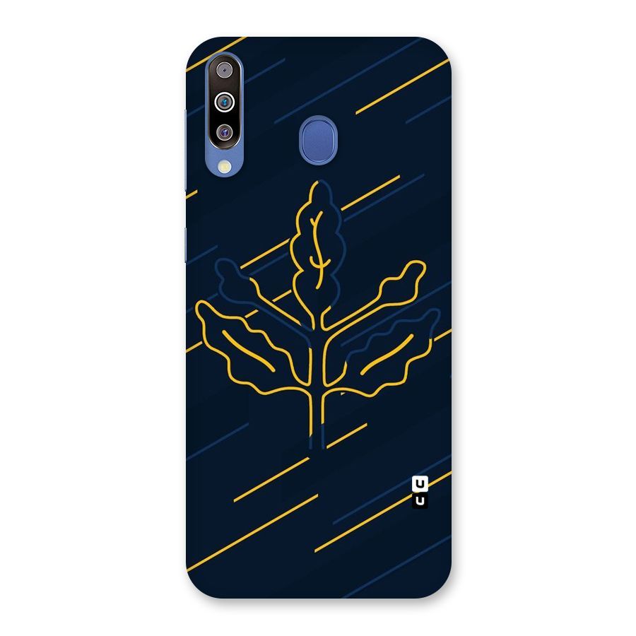 Yellow Leaf Line Back Case for Galaxy M30