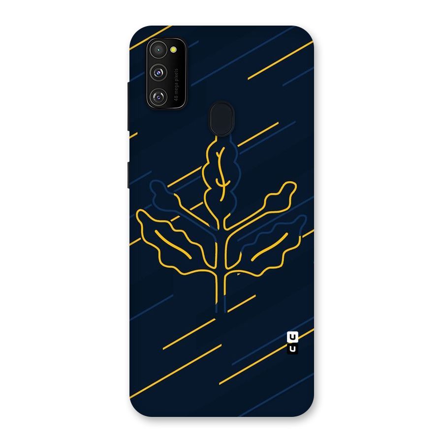 Yellow Leaf Line Back Case for Galaxy M30s
