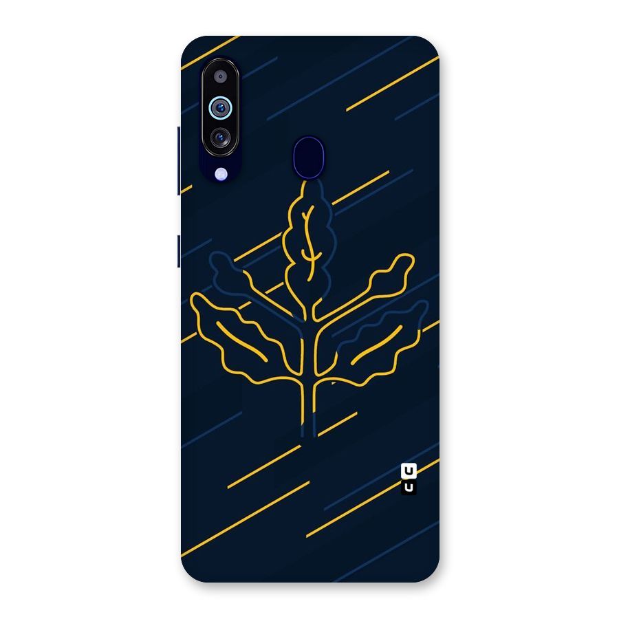 Yellow Leaf Line Back Case for Galaxy M40