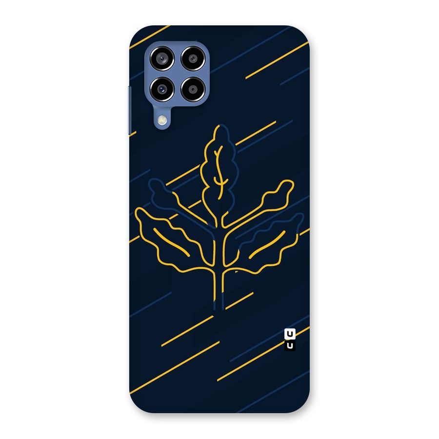 Yellow Leaf Line Back Case for Galaxy M53 5G
