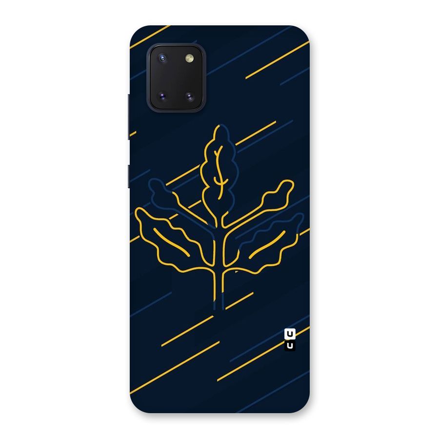 Yellow Leaf Line Back Case for Galaxy Note 10 Lite