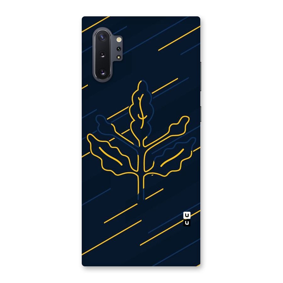 Yellow Leaf Line Back Case for Galaxy Note 10 Plus